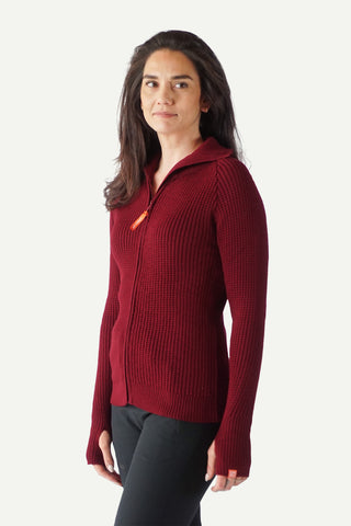 Lanullva Hustadvika 2.0 Ulljakke Zip, Vinrød