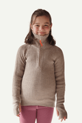Hustadvika 2.0 Ullgenser Half Zip Junior, Linen