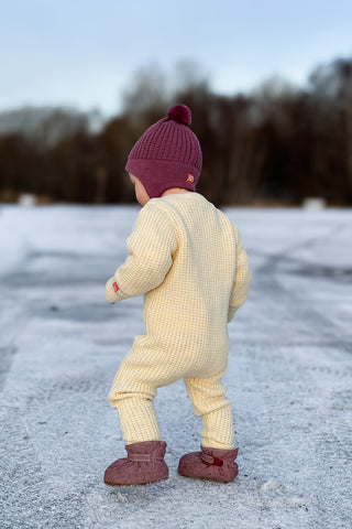 Lanullva Hustadvika 2.0 Ull Babydress Zip, Offwhite
