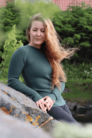 Havbris 2.0 Ulltrøye Crewneck, Mosegrønn