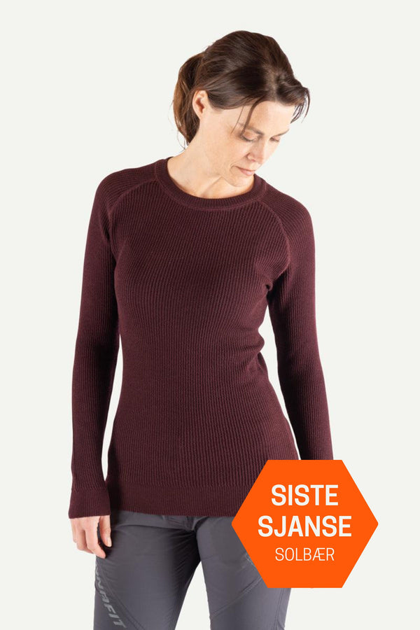 Lanullva Havbris 2.0 Ulltrøye Crewneck, Solbær