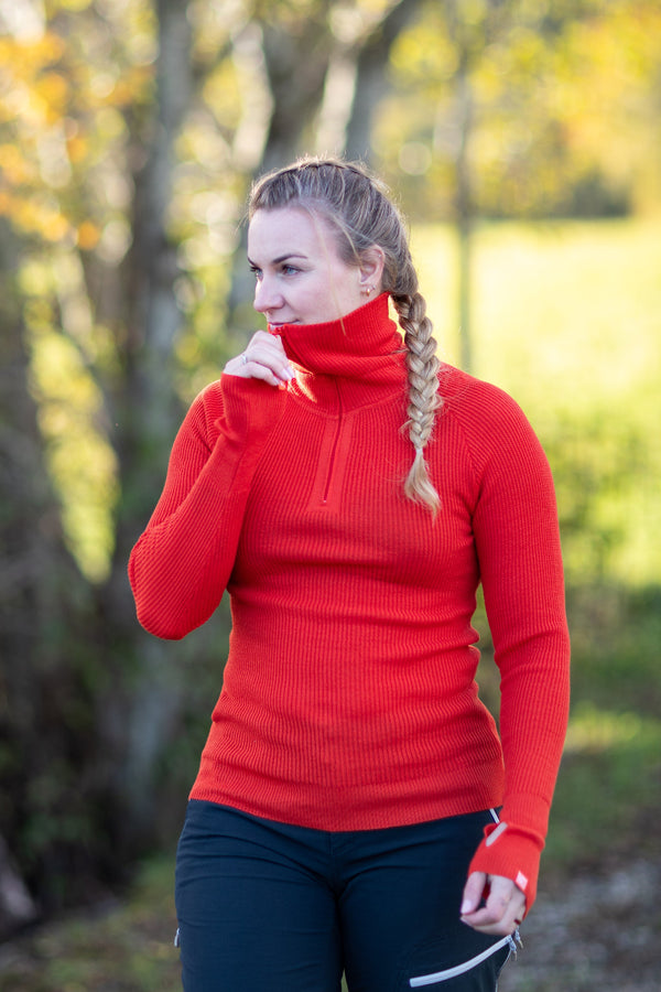 Lanullva Havbris 2.0 Ulltrøye Half Zip, Midnattsol