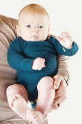 Havbris 2.0 Ull Babybody, Bergblå