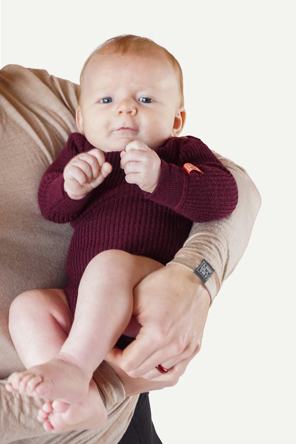 Lanullva Havbris 2.0 Ull Babybody, Plomme