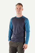 Basic Long Sleeve Herre, Nattblå / Arktisk blå