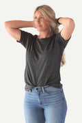 Basic T-Skjorte Dame, Antrasitt