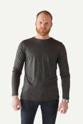 Basic T-Skjorte Herre Long Sleeve, Antrasitt