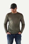 Basic T-Skjorte Herre Long Sleeve, Myr