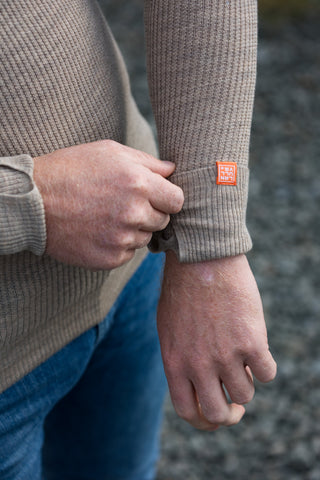 Lanullva Havbris 2.0 Ulltrøye Half Zip, Linen