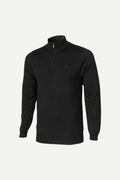 Klassisk 2.0 Ullgenser Half Zip, Sort