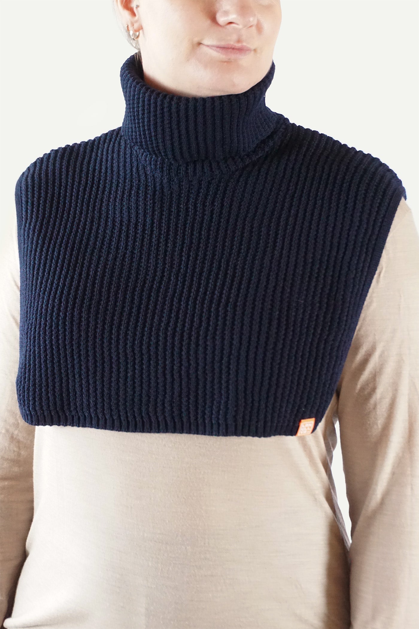 Lanullva Merino Halsvarmer, Nattblå