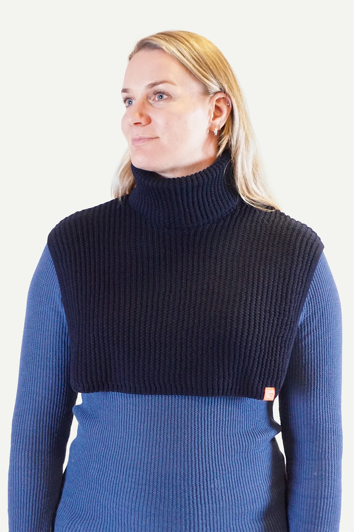 Lanullva Merino Halsvarmer, Nattblå