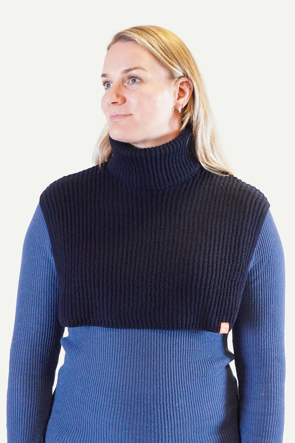 Lanullva Merino Halsvarmer, Nattblå