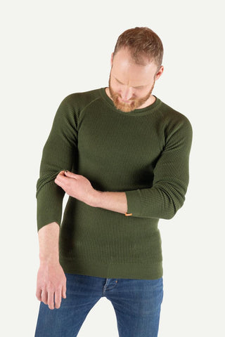 Lanullva Havbris 2.0 Ulltrøye Crewneck, Granbar-Lanullva