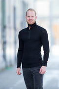 Havbris 2.0 Ulltrøye Half Zip, Sort