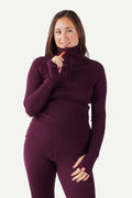 Havbris 2.0 Ulltrøye Half Zip, Plomme