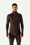 Havbris 2.0 Ulltrøye Half Zip, Bark