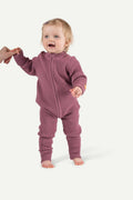 Hustadvika 2.0 Ull Babydress Zip, Lyng Rosa