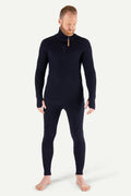 Hustadvika 2.0 Ullgenser Half Zip, Nattblå