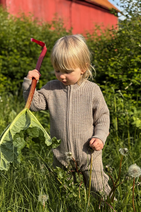 Lanullva Hustadvika 2.0 Ull Babydress Zip, Linen