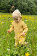 Hustadvika 2.0 Ull Babydress Zip, Smørblomst
