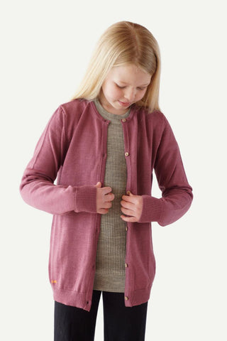 Klassisk 2.0 Ullcardigan Barn, Lyng Rosa-Lanullva