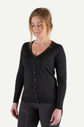 Klassisk 2.0 Ullcardigan Dame, Sort