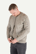Klassisk 2.0 Ullcardigan Herre Zip, Vinje Grå