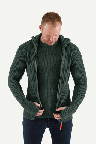 Hustadvika 2.0 Ulljakke Zip, Mosegrønn