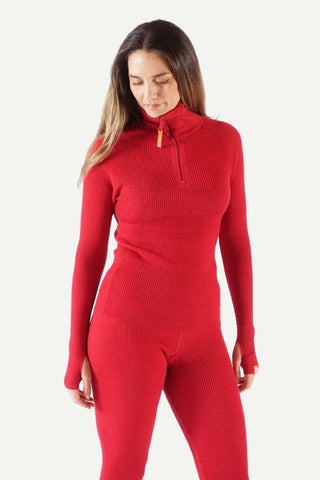 Lanullva Havbris 2.0 Half Zip, Bringebær
