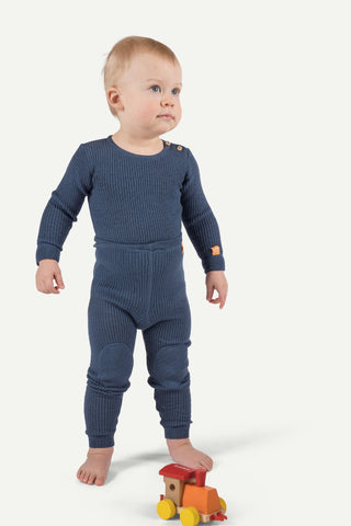 Lanullva Havbris 2.0 Ull Babybody, Atlanterhavsblå