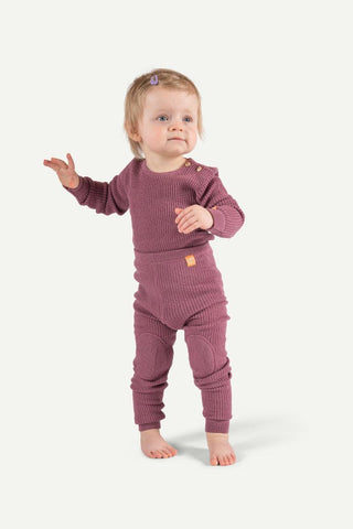 Lanullva Havbris 2.0 Ull Babybody, Lyng Rosa