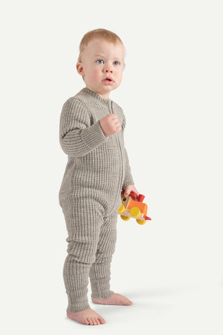 Lanullva Hustadvika 2.0 Ull Babydress Zip, Vinje Grå