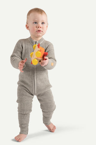 Lanullva Hustadvika 2.0 Ull Babydress Zip, Vinje Grå