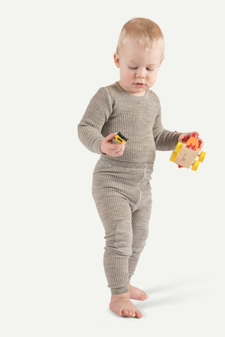 Lanullva Havbris 2.0 Ull Babybody, Vinje Grå