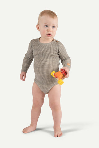 Lanullva Havbris 2.0 Ull Babybody, Vinje Grå