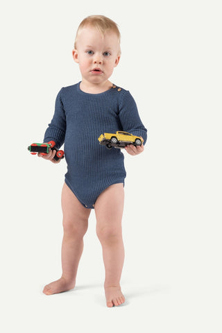 Lanullva Havbris 2.0 Ull Babybody, Atlanterhavsblå